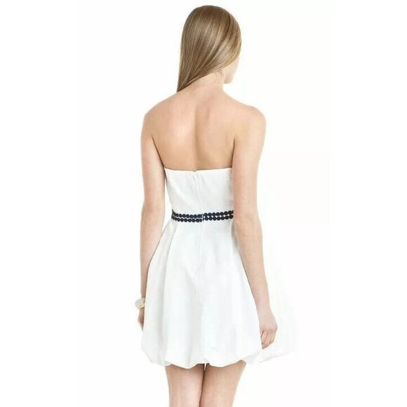 Lilly Pulitzer Women's Regency Classic White Navy Jacquard Bubble Dress Sz 4 076 - Picture 13 of 14